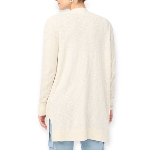 J. CREW Ivory Sweater Beach Duster Cardigan Lightweight Pockets NWT - Picture 4 of 10